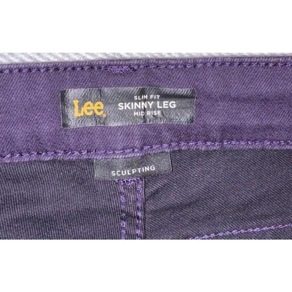 Lee Sculpting Slim Fit Skinny Leg Jeans - Deep Purple Women’s Size 16M - Picture 3 of 9
